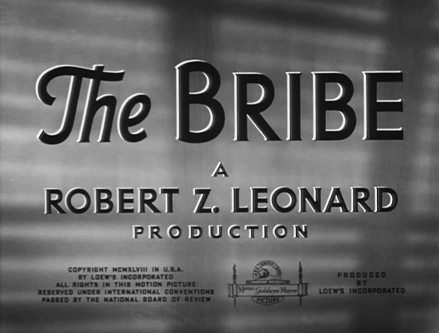 The Bribe Title Card